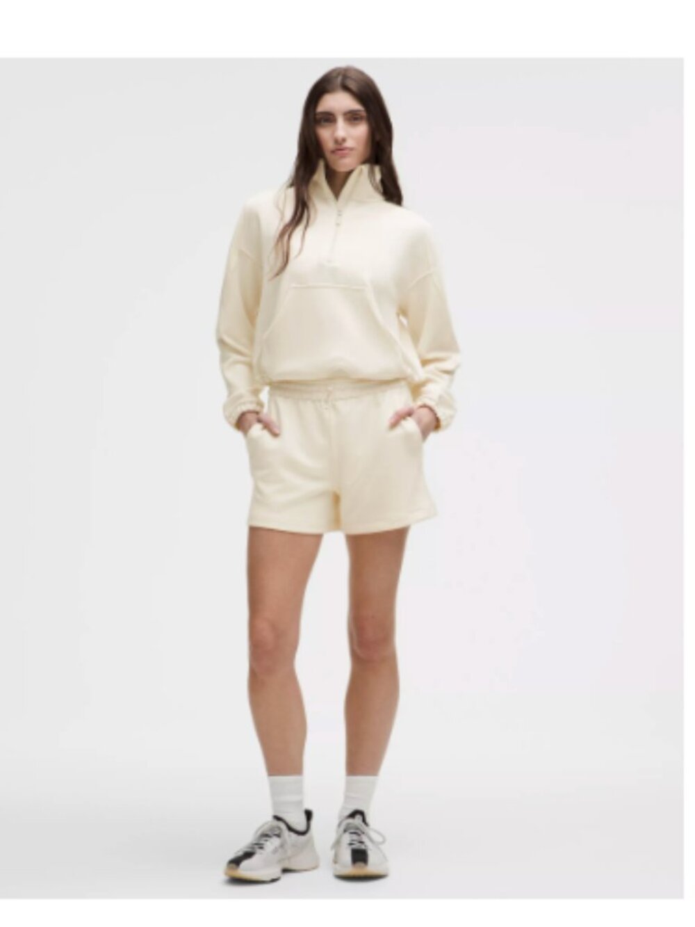 Lululemon Softstreme High Rise Short 4" Light Ivory Size 10